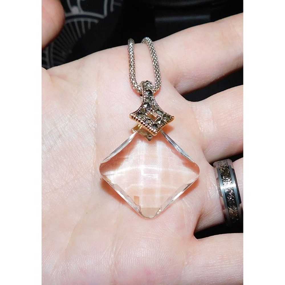 Clear Faceted Gem Necklace - image 5