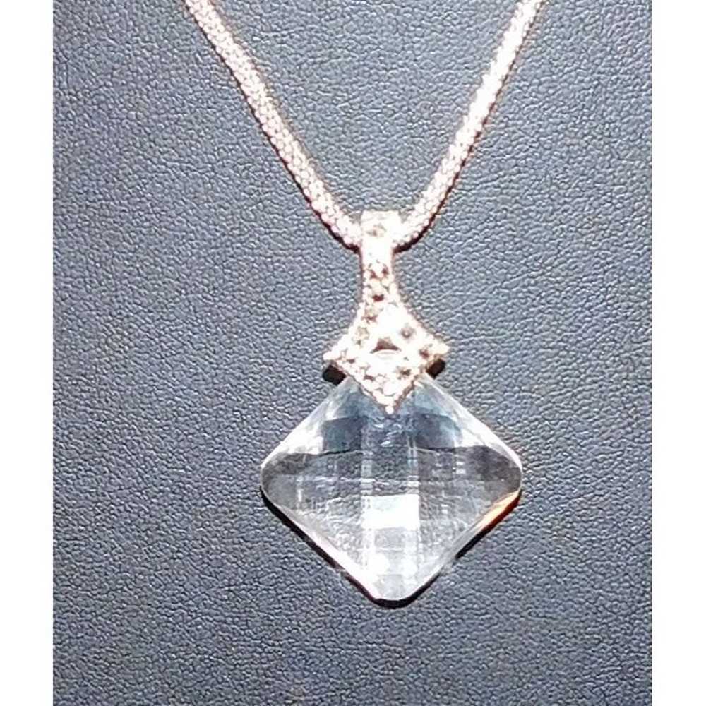 Clear Faceted Gem Necklace - image 6