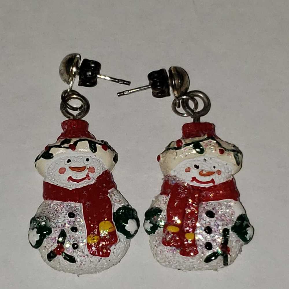 VINTAGE CHRISTMAS SANTA EARRINGS - image 5