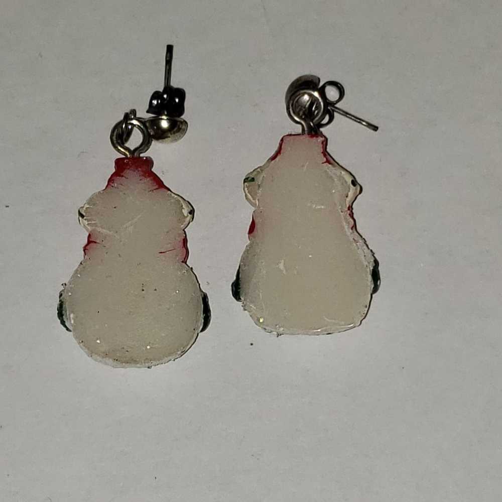 VINTAGE CHRISTMAS SANTA EARRINGS - image 6