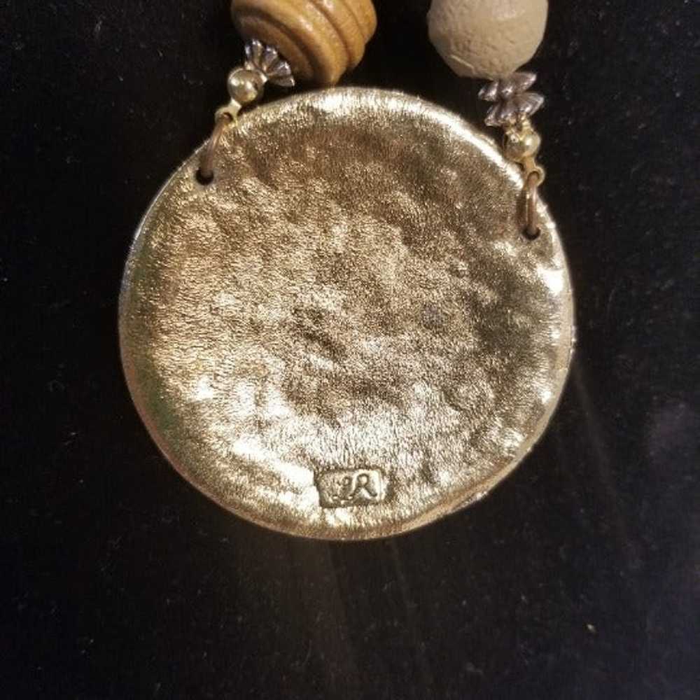 Vintage Lady Remington medallion necklace - image 3