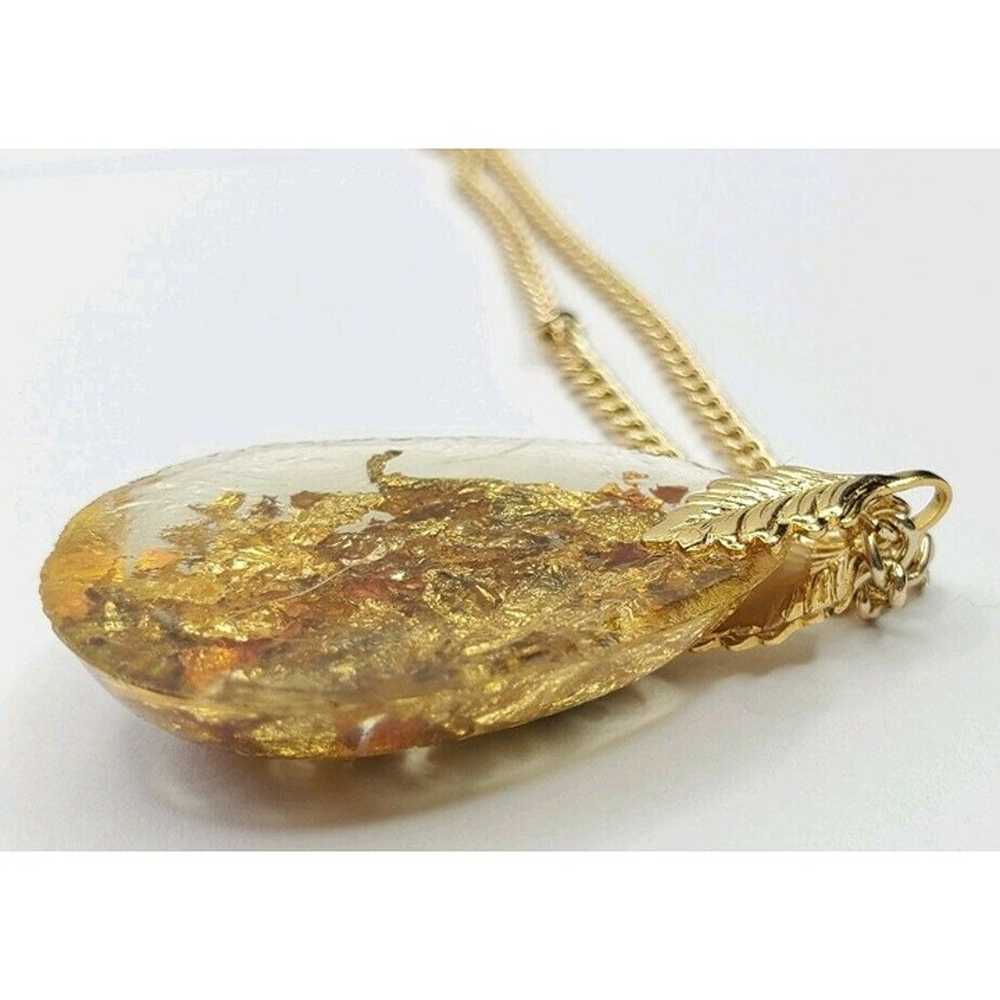 Vintage Fools Gold Resin Plastic (Lucite?) Filled… - image 4