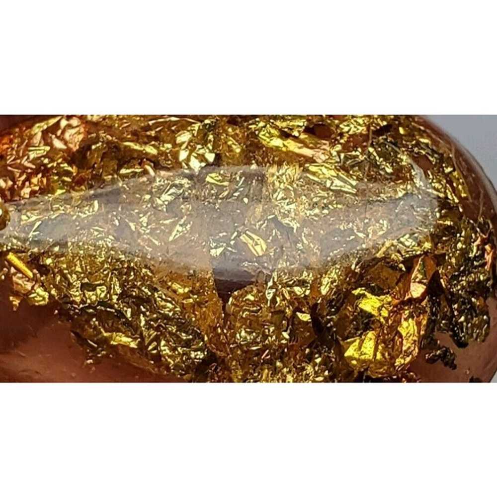 Vintage Fools Gold Resin Plastic (Lucite?) Filled… - image 5