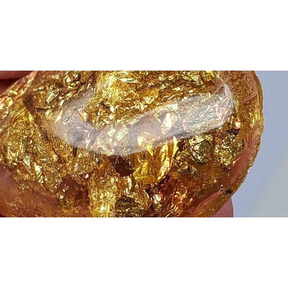 Vintage Fools Gold Resin Plastic (Lucite?) Filled… - image 6