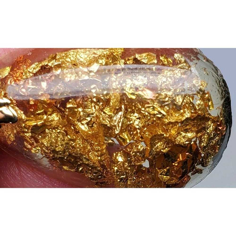 Vintage Fools Gold Resin Plastic (Lucite?) Filled… - image 7