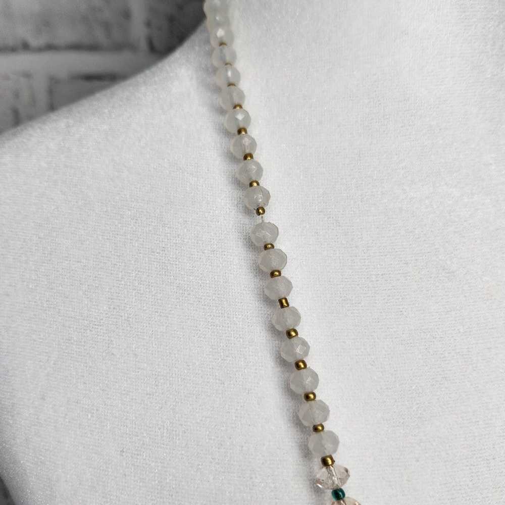 Long Vintage Beaded Tassel Necklace - image 4