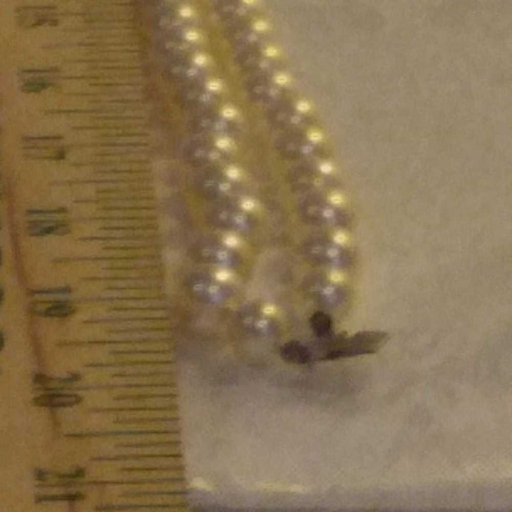 Vintage Sterling 2 Strands Faux Pearls B - image 5