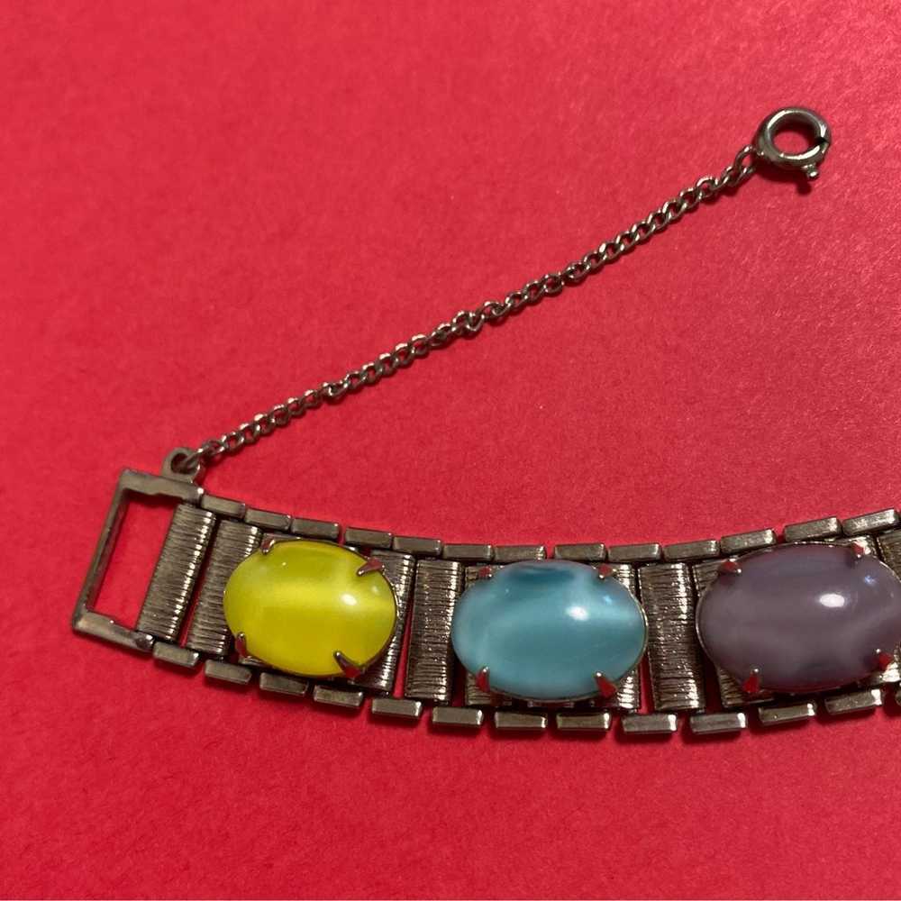 Vintage Sarah Coventry Bracelet Book-Chain W/ MUL… - image 2