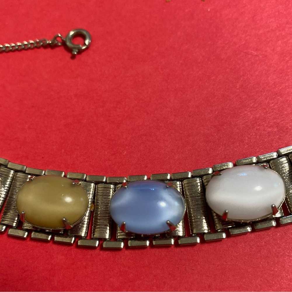Vintage Sarah Coventry Bracelet Book-Chain W/ MUL… - image 3