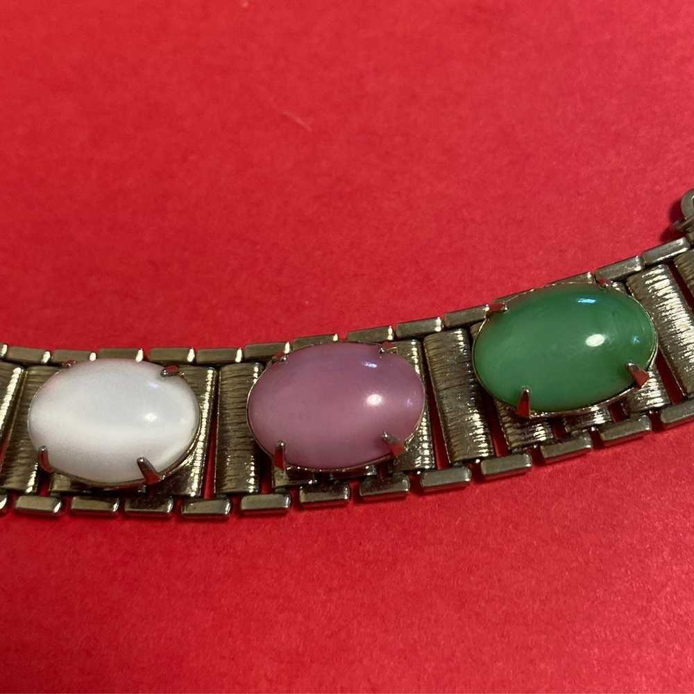 Vintage Sarah Coventry Bracelet Book-Chain W/ MUL… - image 4