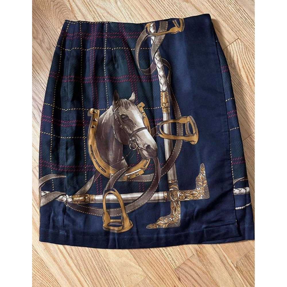 Vintage Norton McNaughton Skirt Plaid Horse Bridl… - image 2
