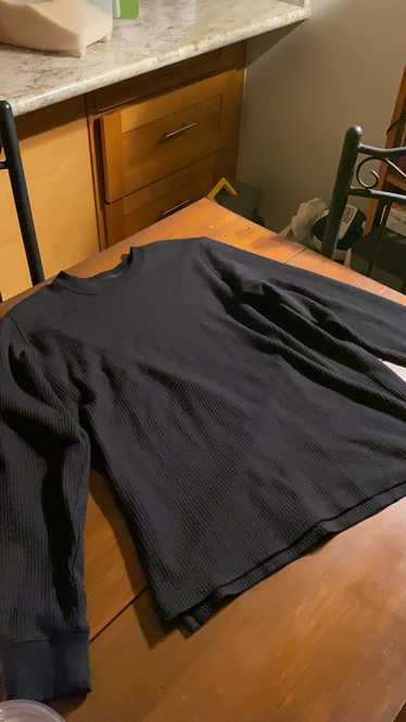 Uniqlo black uniqlo thermal waffle knit