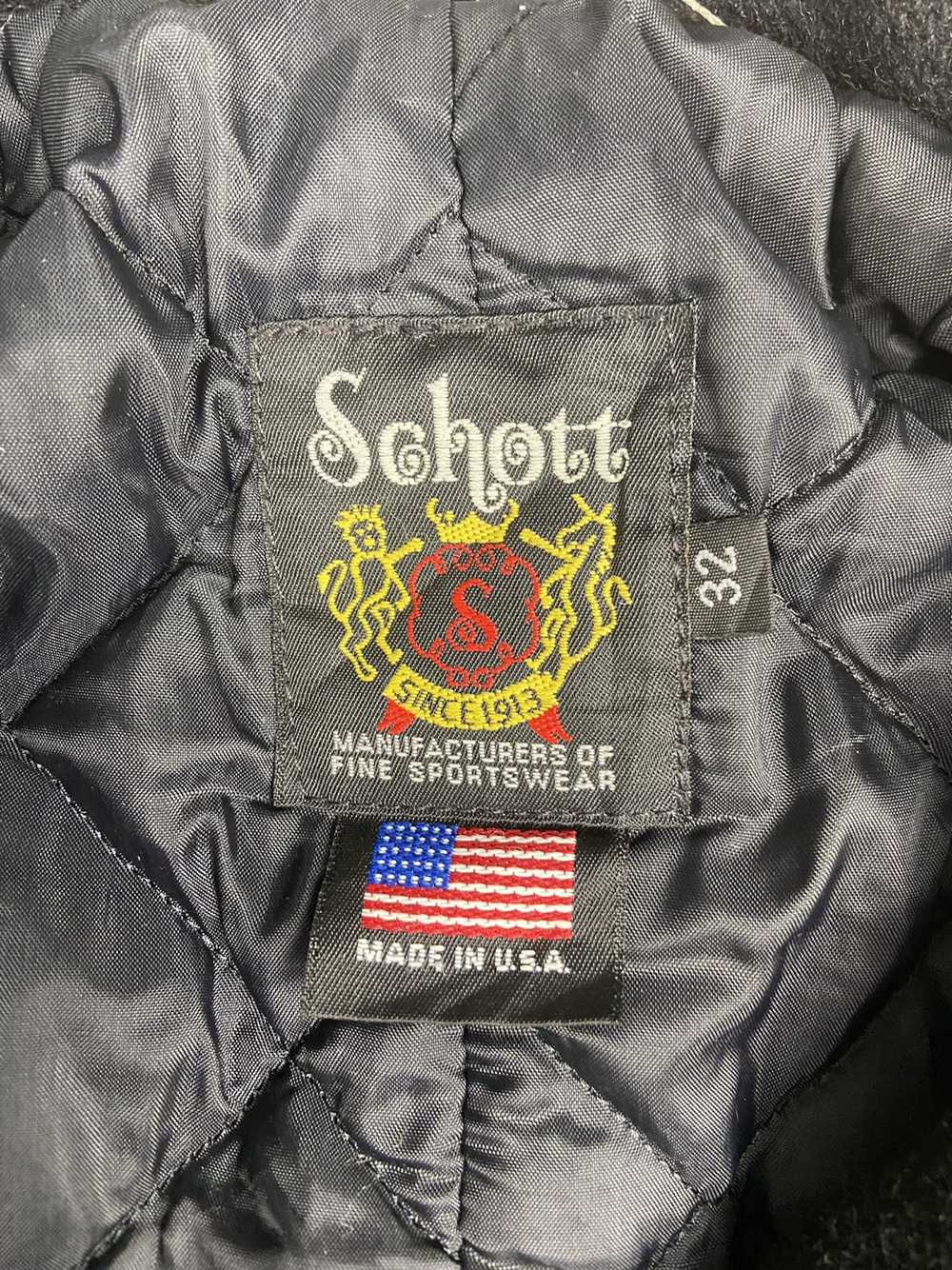 Made In Usa × Schott × Vintage Schoot wool leathe… - image 2