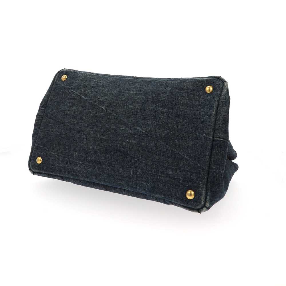 Prada PRADA Canapa Handbag in Blue Denim/Jeans - image 5