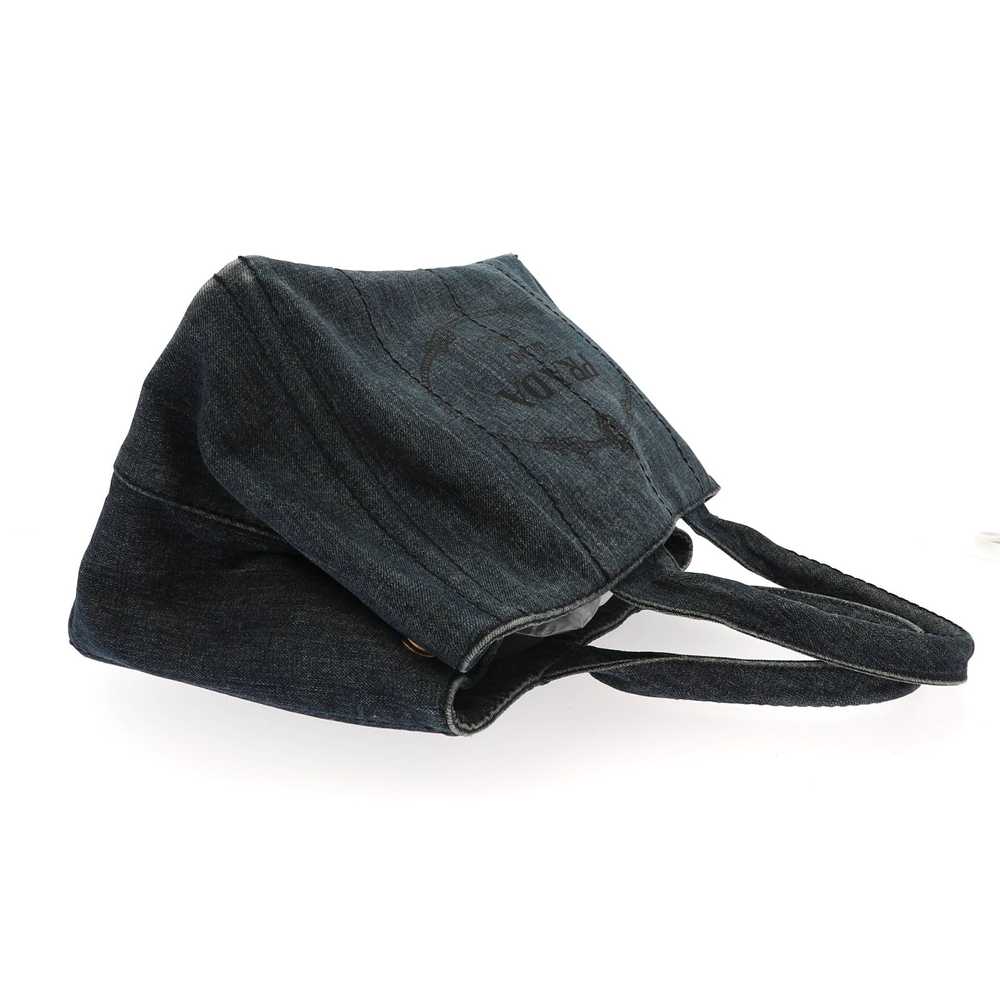 Prada PRADA Canapa Handbag in Blue Denim/Jeans - image 7