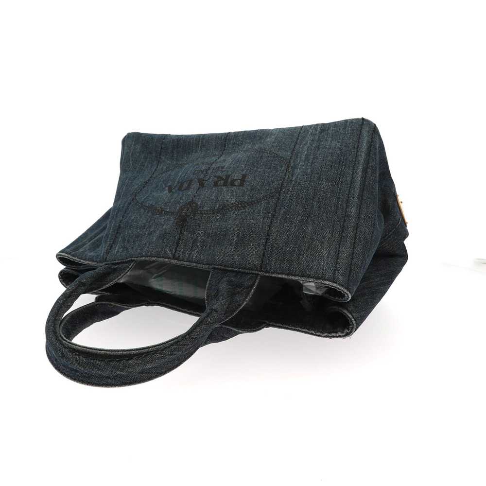 Prada PRADA Canapa Handbag in Blue Denim/Jeans - image 8