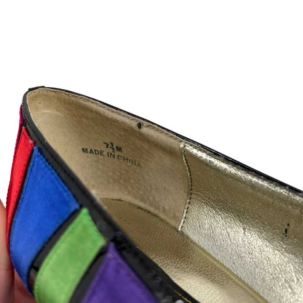 Vintage J Renee Heels Multicolor Geometric Colorf… - image 12