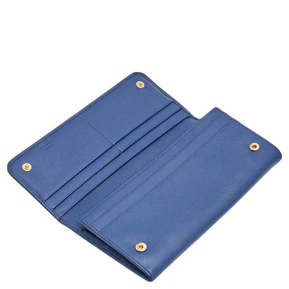 Prada Prada Blue Saffiano Metal Leather Flap Cont… - image 2