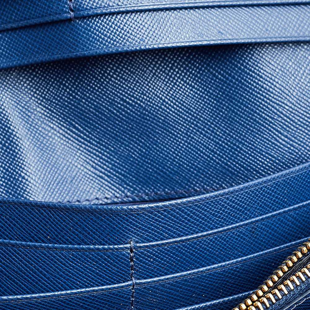 Prada Prada Blue Saffiano Metal Leather Flap Cont… - image 6