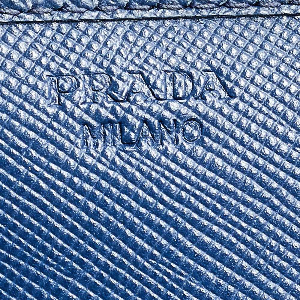 Prada Prada Blue Saffiano Metal Leather Flap Cont… - image 7