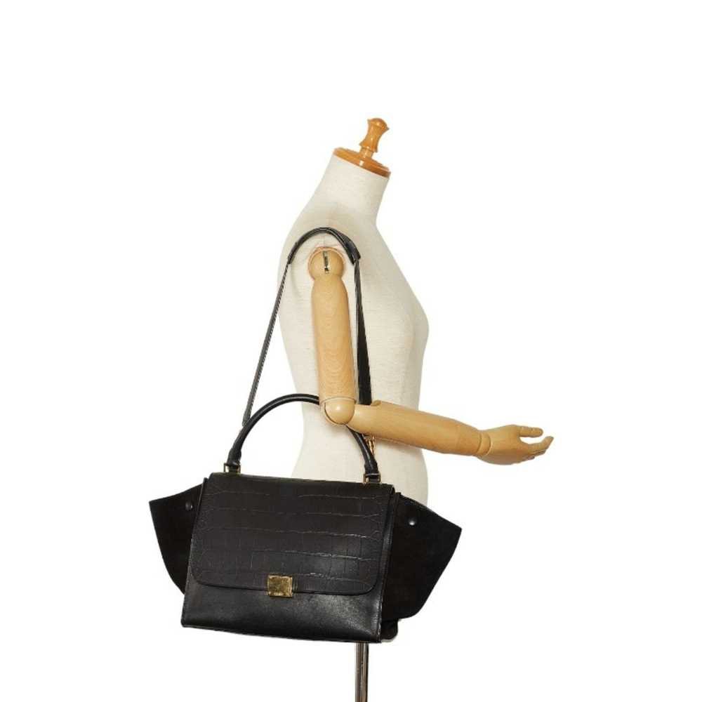 Celine Celine Trapeze Handbag Shoulder Bag Black … - image 9