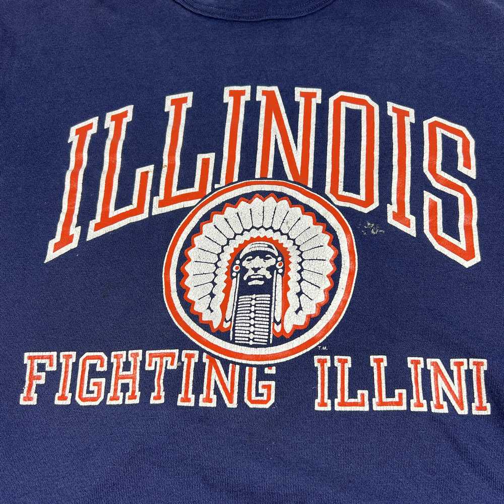Vintage VTG 90s Illinois Fighting Illini Sweatshi… - image 3