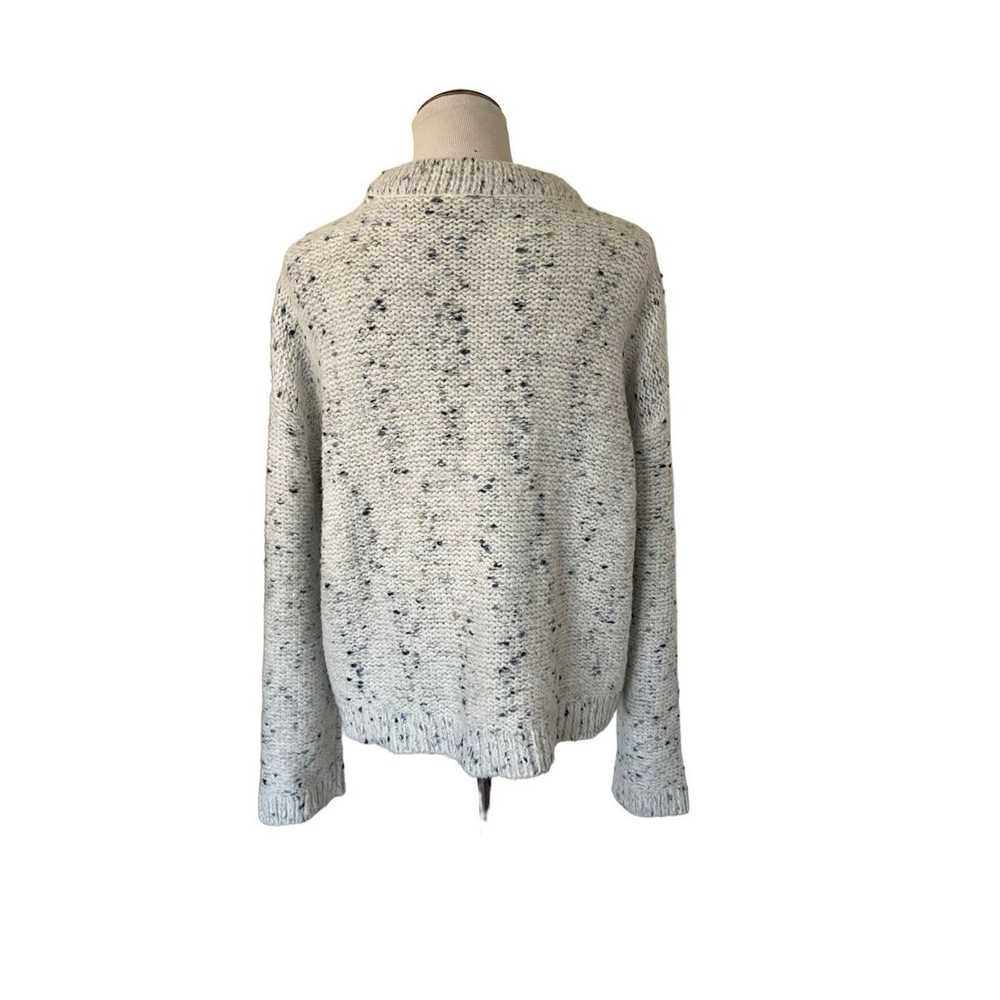 Ann Taylor Ann Taylor chunky white blue sweater S… - image 2