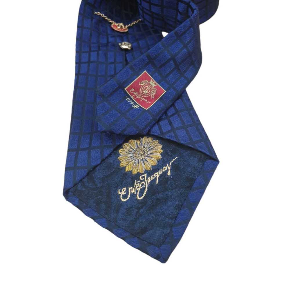 Designer ERVÉ JACQUES Geometric Silk Tie ITALY 59… - image 6