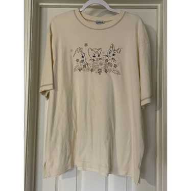 90s BonWorth Cat Tshirt Sz XL