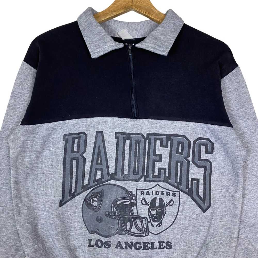 Vintage Vintage Raiders Two Tone Quarter Zip Pull… - image 2