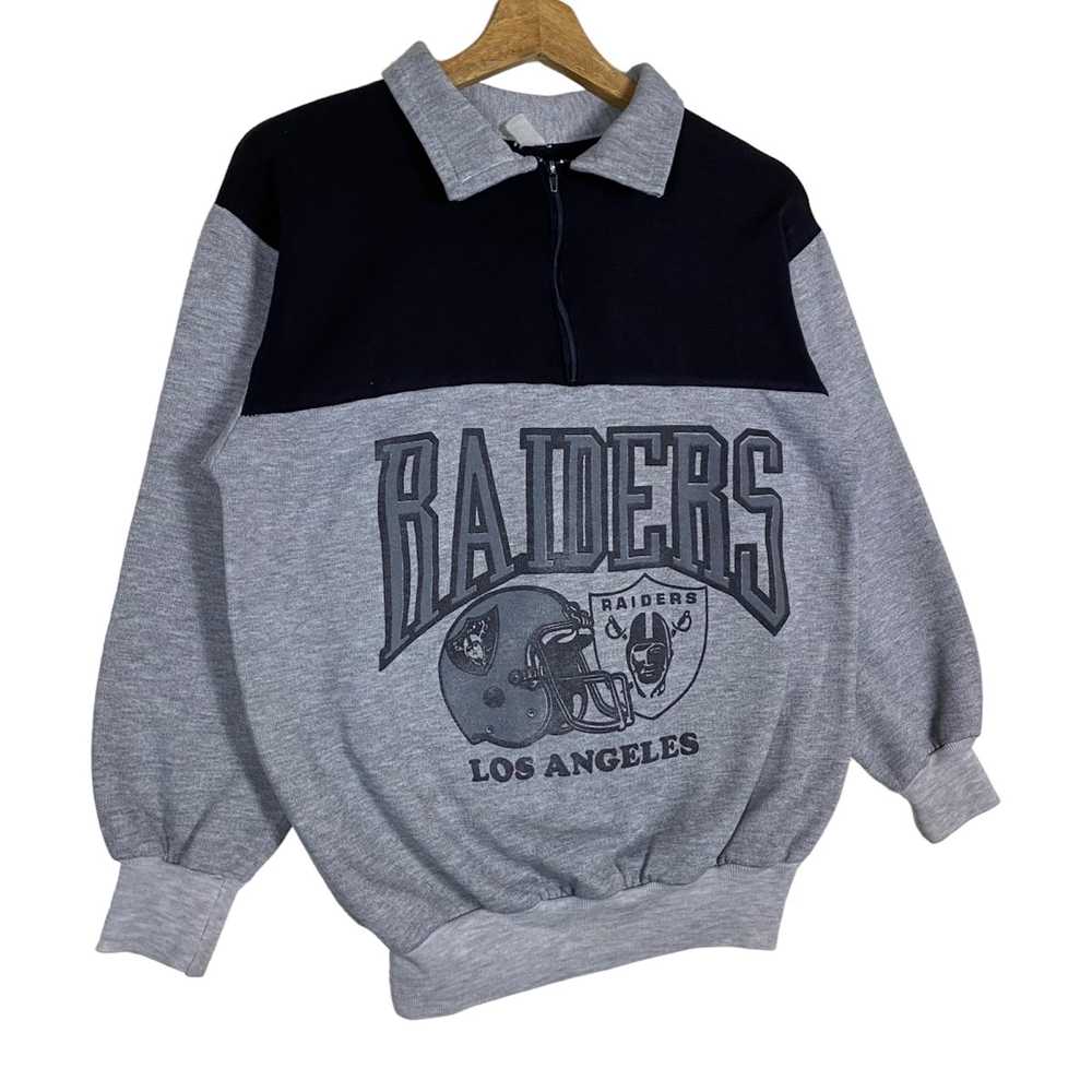 Vintage Vintage Raiders Two Tone Quarter Zip Pull… - image 4