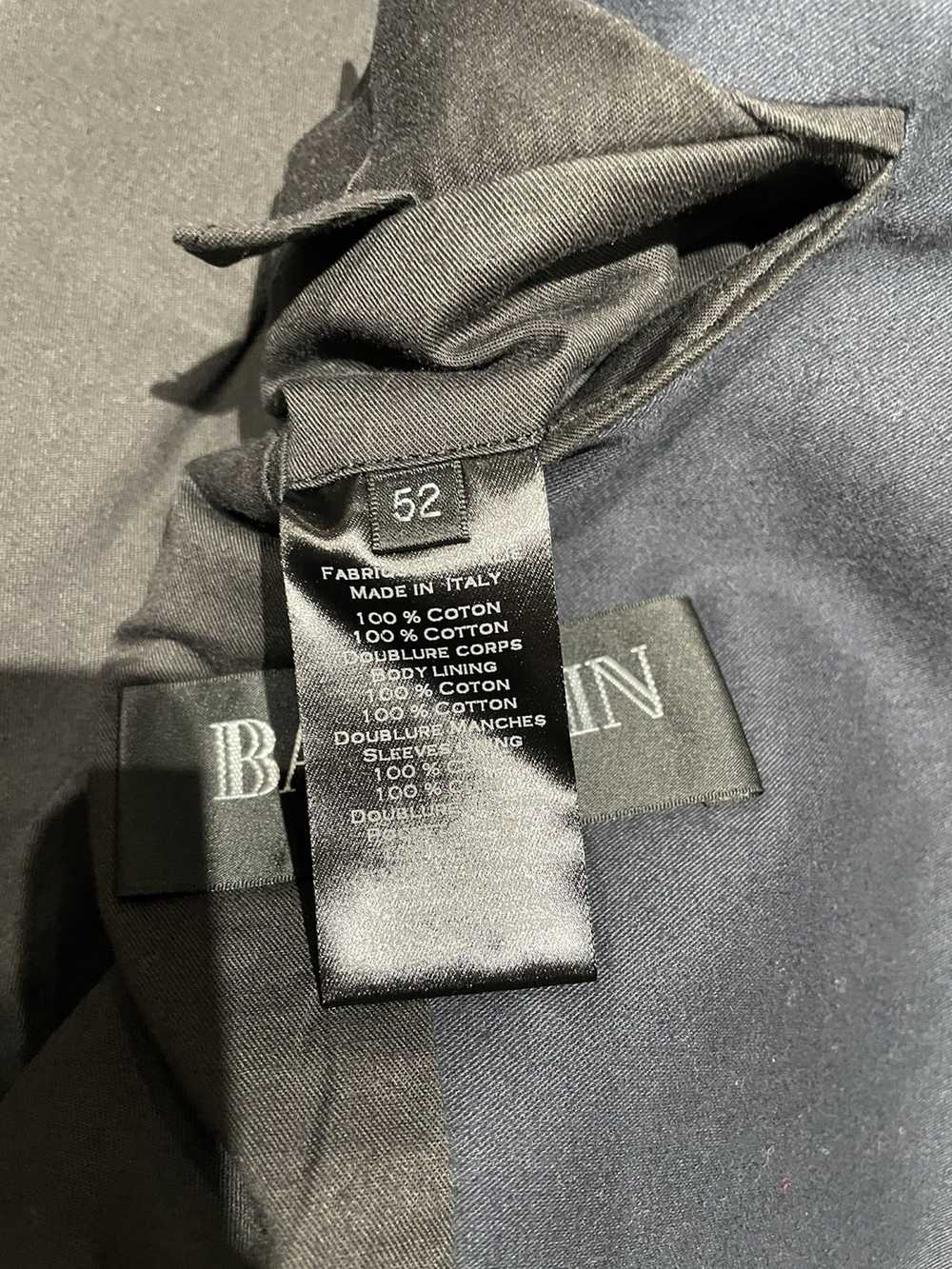 Balmain Balmain Navy Cotton Velvet Military Shawl… - image 4