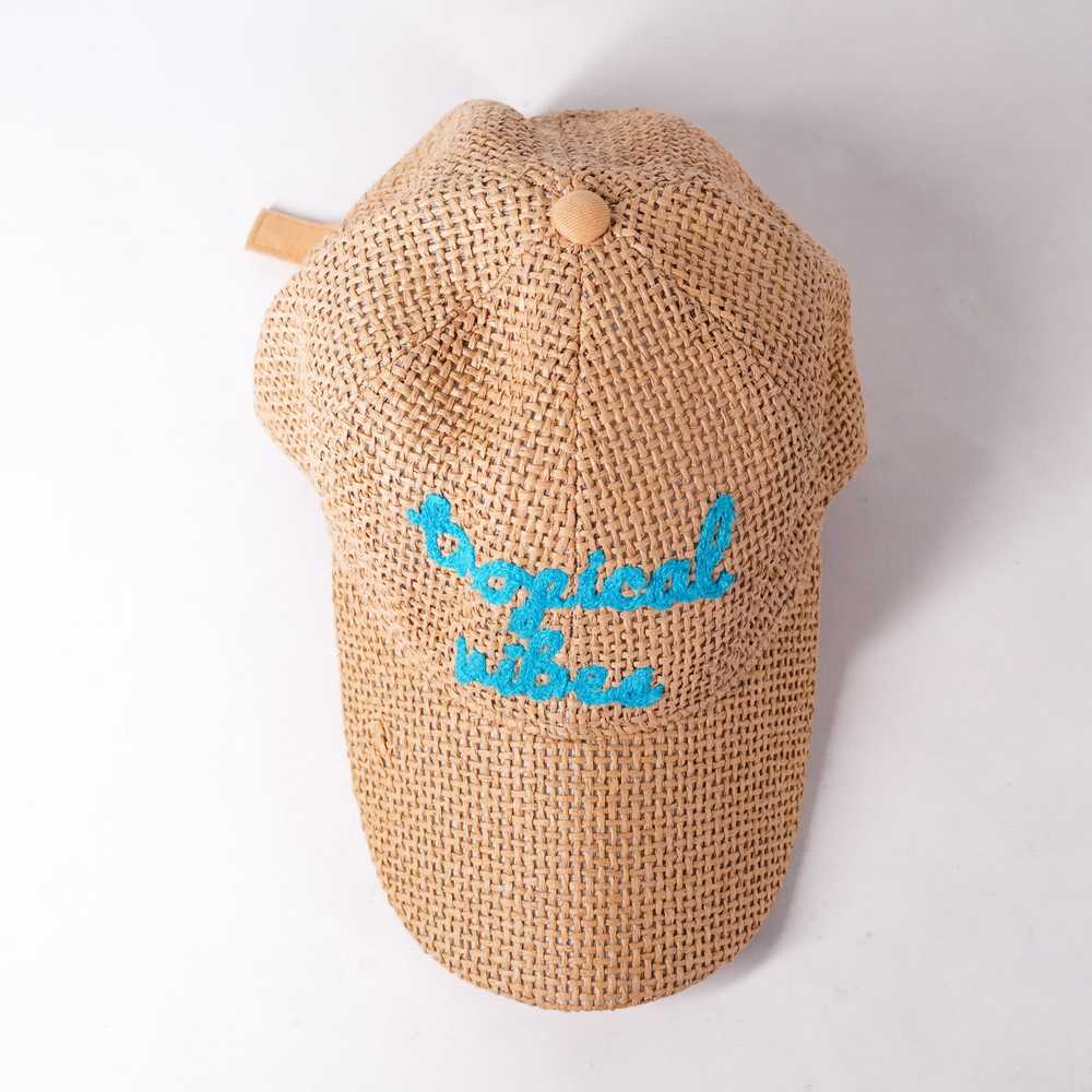 Other Tropical Vibes Woven Baseball Cap Hat Brown… - image 6