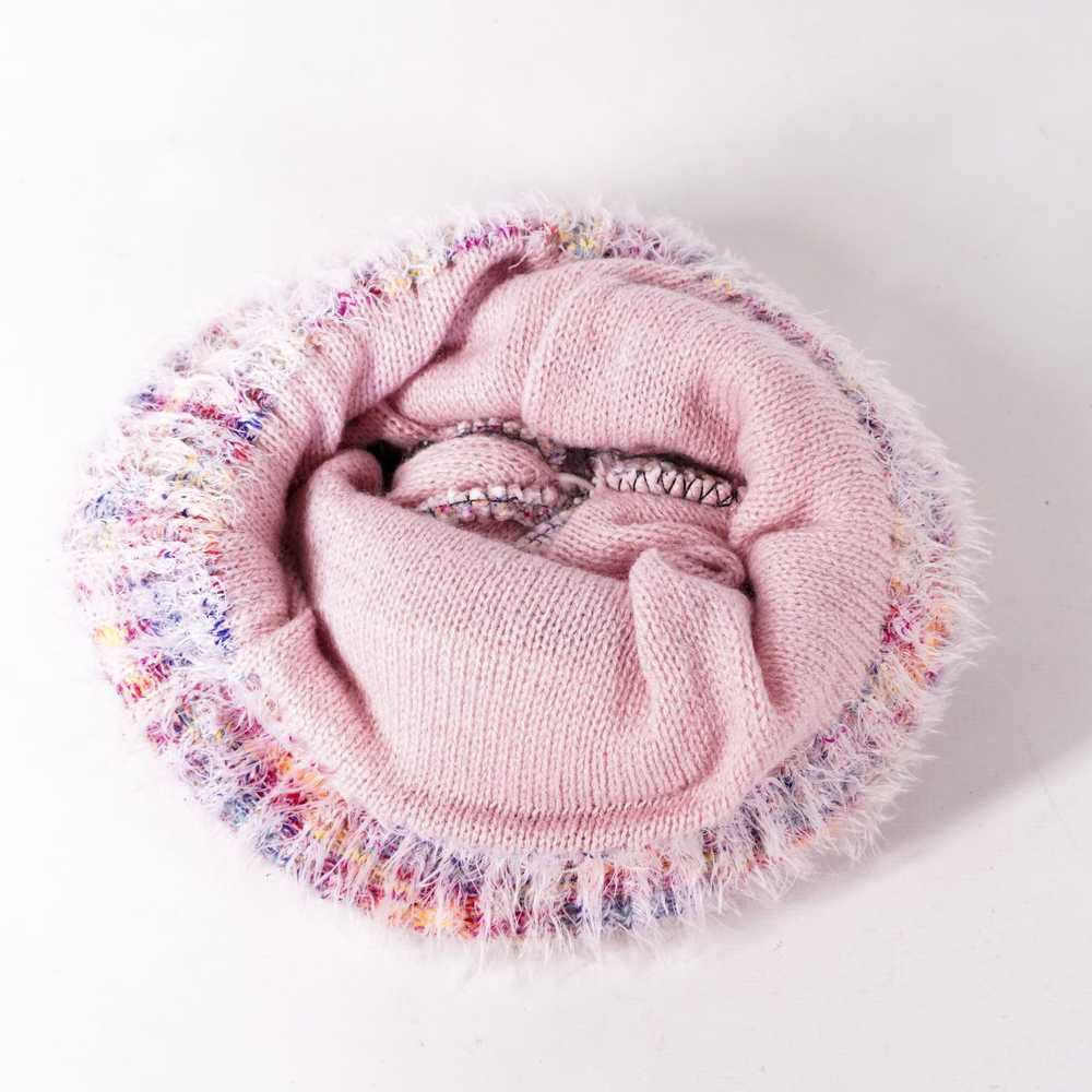 Other Alaska Knitted Winter Hat Pink White Fuzzy … - image 4