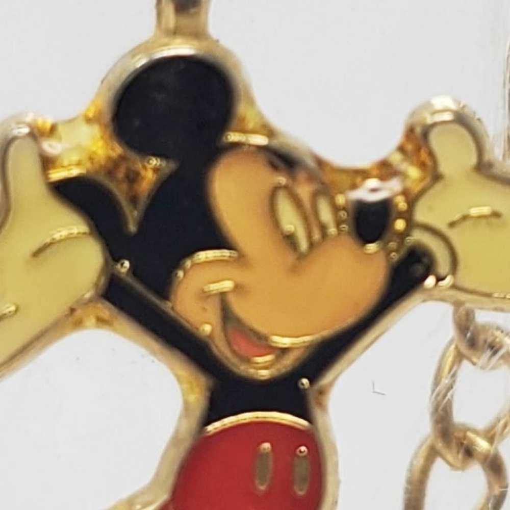 Vintage Disney Mickey Mouse Arms Up Enamel Neckla… - image 2