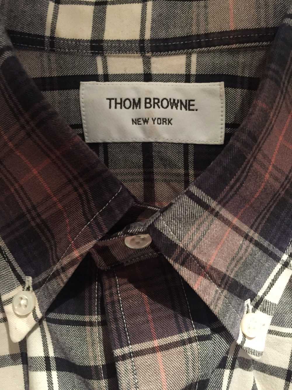 Thom Browne Thom Browne Plaid 100% Cotton Long Sl… - image 4