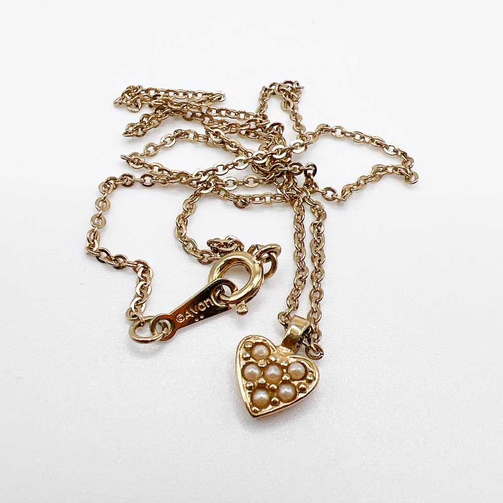 Vintage Avon Minimalist Heart Necklace - image 1