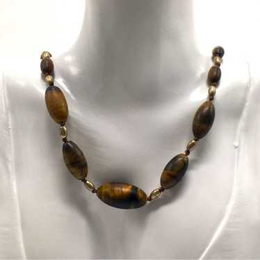 Vintage Kenneth Cole, Tigers Eye Beaded Necklace - image 1