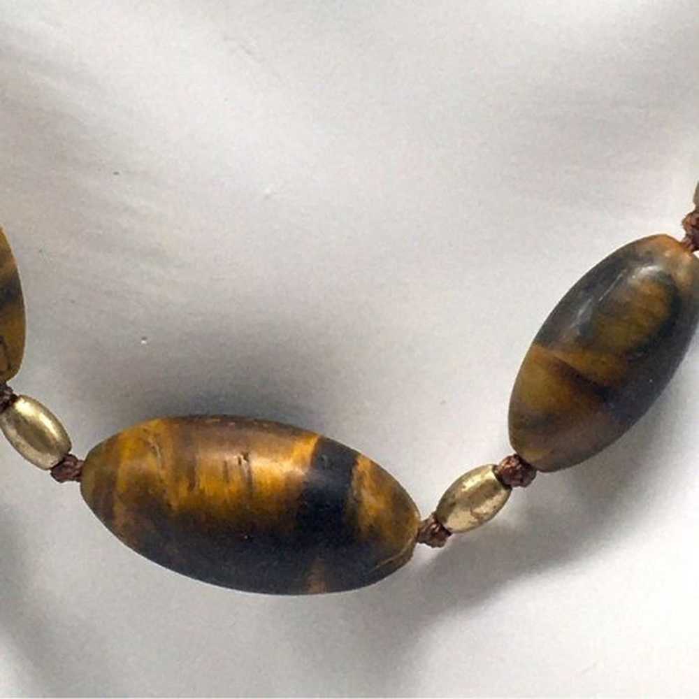 Vintage Kenneth Cole, Tigers Eye Beaded Necklace - image 2