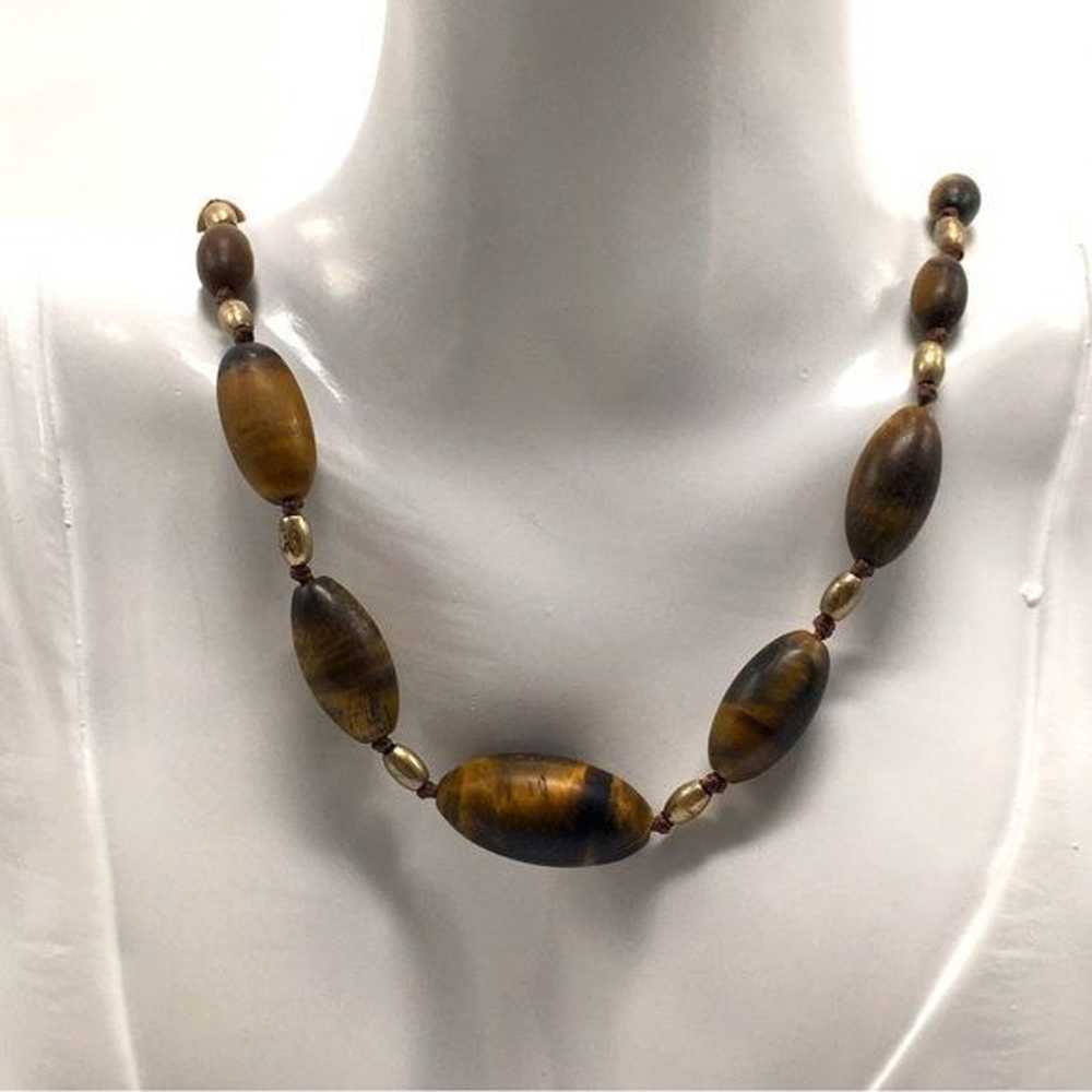 Vintage Kenneth Cole, Tigers Eye Beaded Necklace - image 5