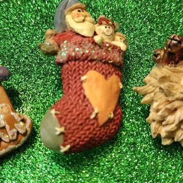 (3) Vintage Christmas Pins Brooches Gingerbread Ho