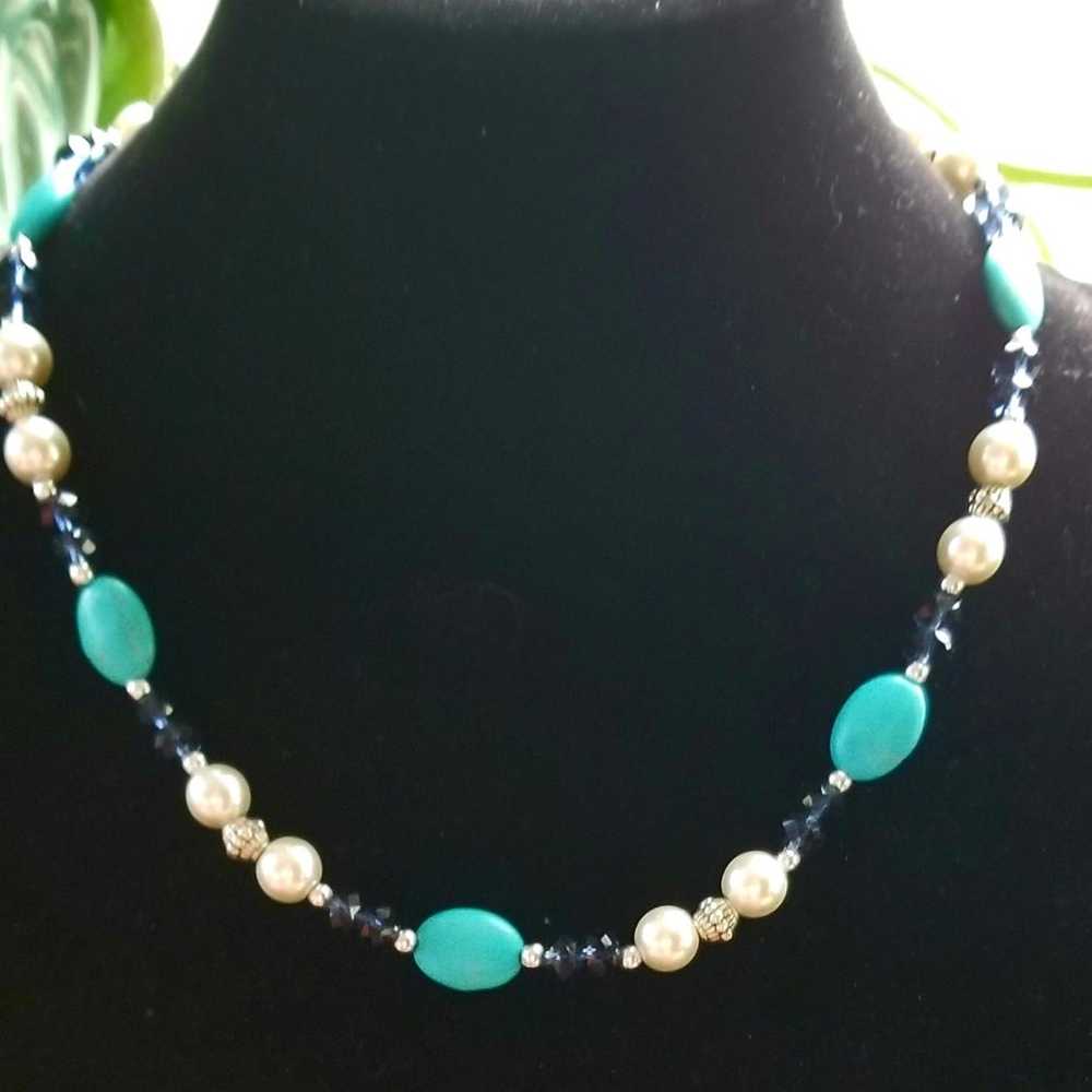 Vintage To Now Estate Necklace Turquoise Howlite … - image 5