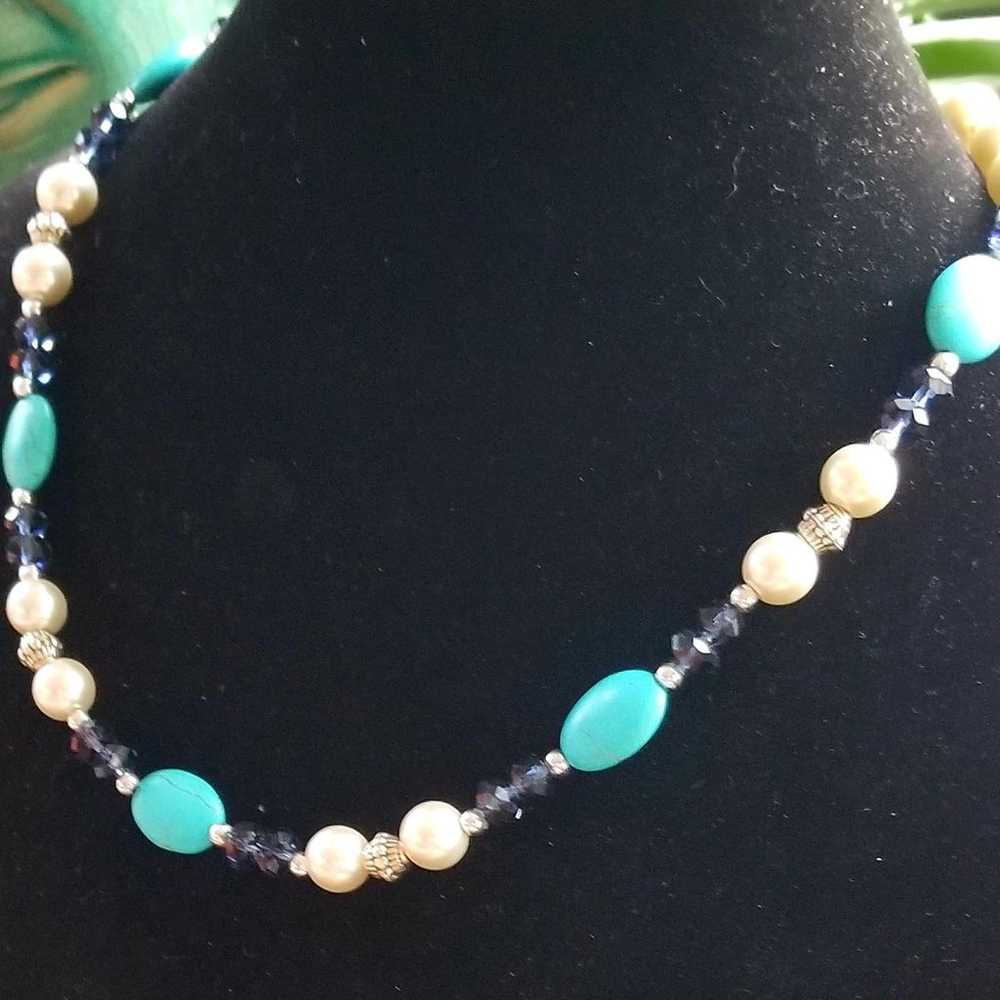 Vintage To Now Estate Necklace Turquoise Howlite … - image 6