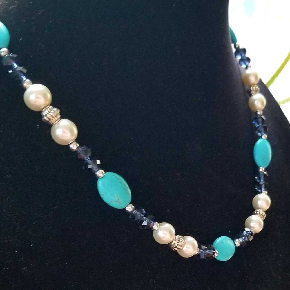 Vintage To Now Estate Necklace Turquoise Howlite … - image 7