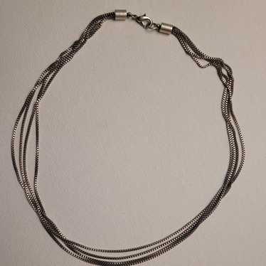 90s Box Chain Multi Layer Choker Necklace - image 1