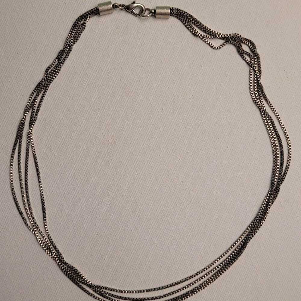 90s Box Chain Multi Layer Choker Necklace - image 2