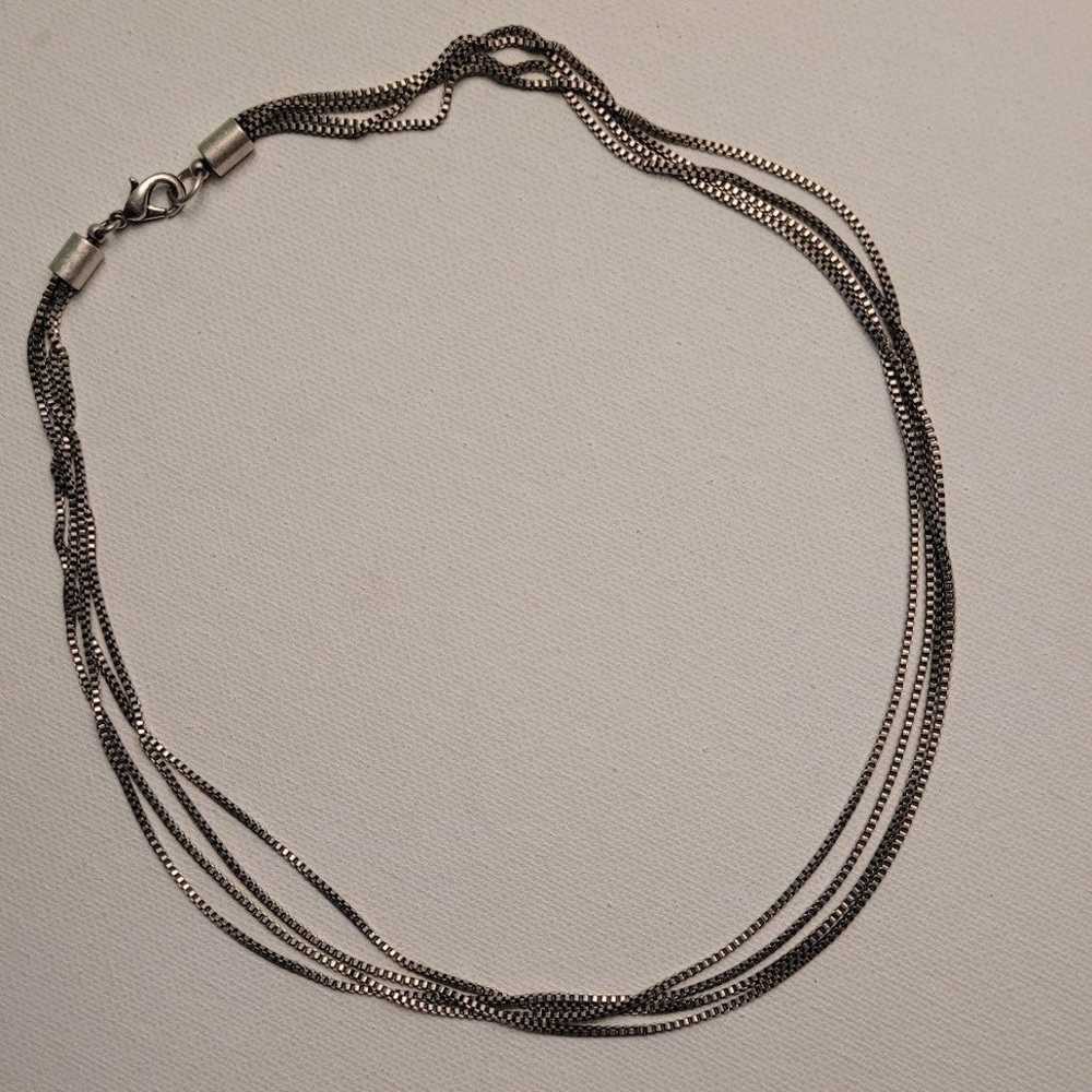 90s Box Chain Multi Layer Choker Necklace - image 3