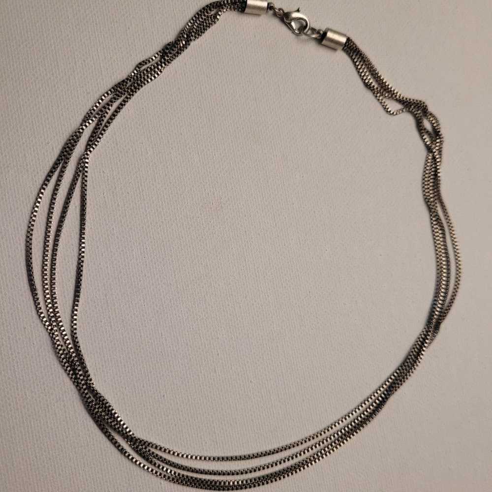 90s Box Chain Multi Layer Choker Necklace - image 7