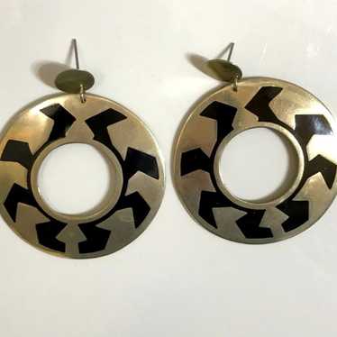 Vintage alpaca silver earrings - image 1