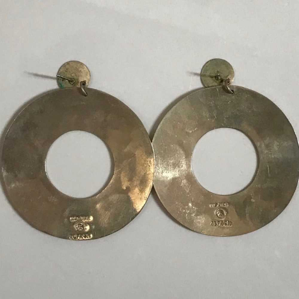 Vintage alpaca silver earrings - image 2